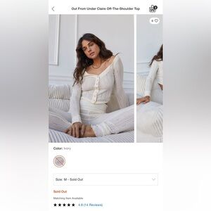 Urban Outfitters Out From Under Claire Off-The-Shoulder Top